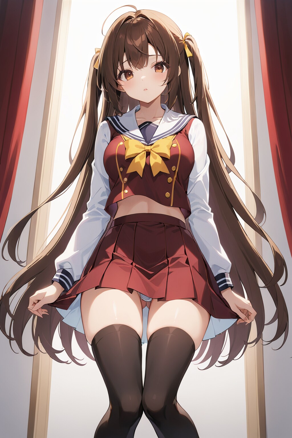 かわいいニーハイの女子高生 | の人気AIイラスト・グラビア