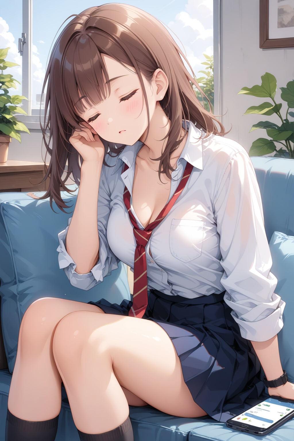 せりかとやすむの寝落ち | の人気AIイラスト・グラビア
