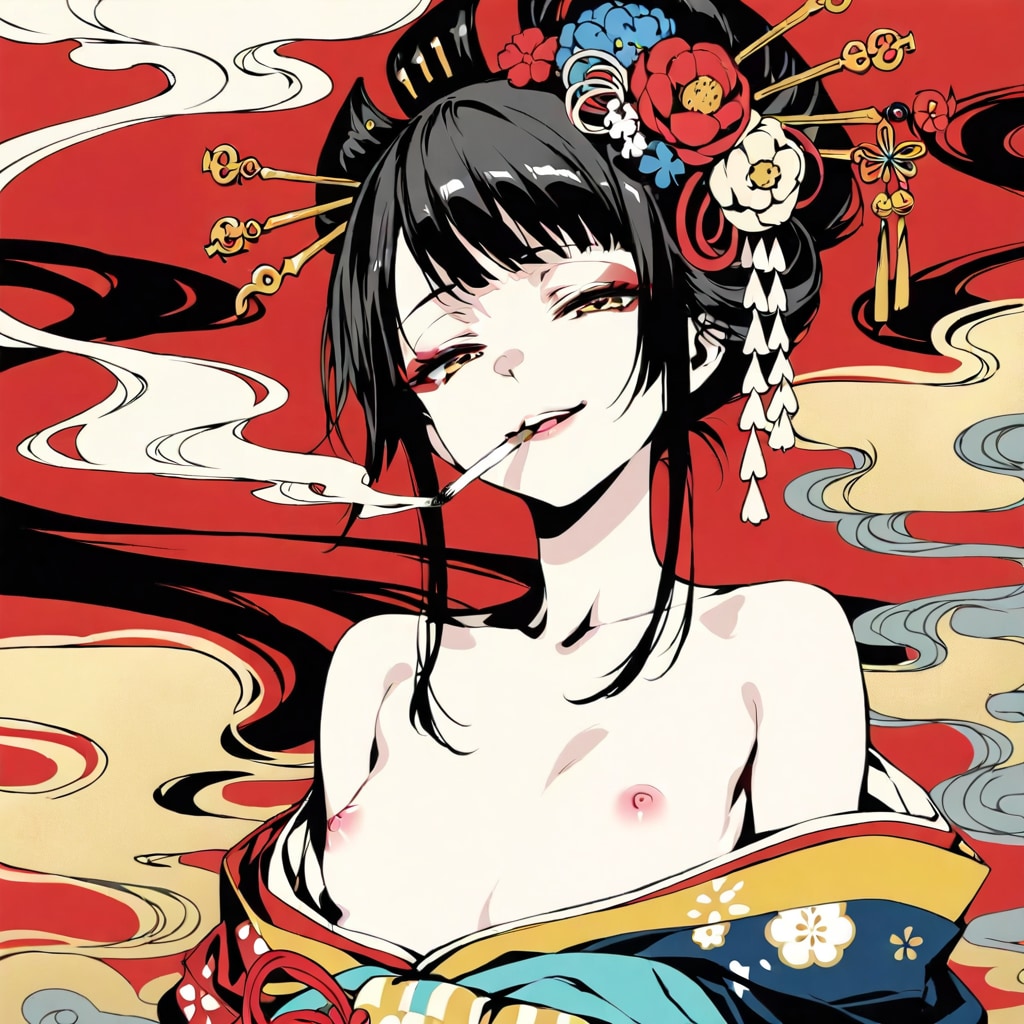 おっぱい煙草撫子