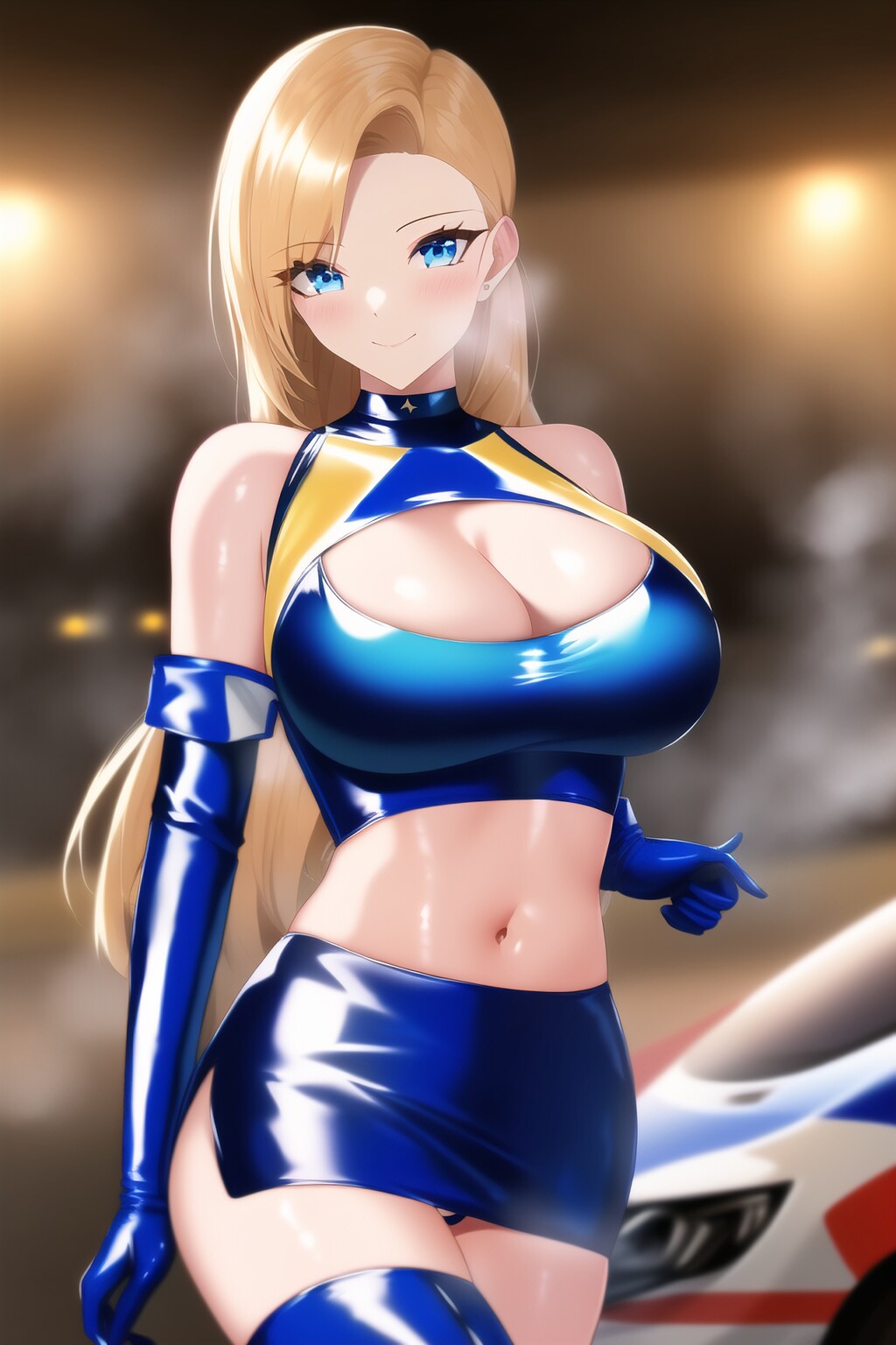 金髪ロング青エナメルレースクイーンちゃん NovelAI試作