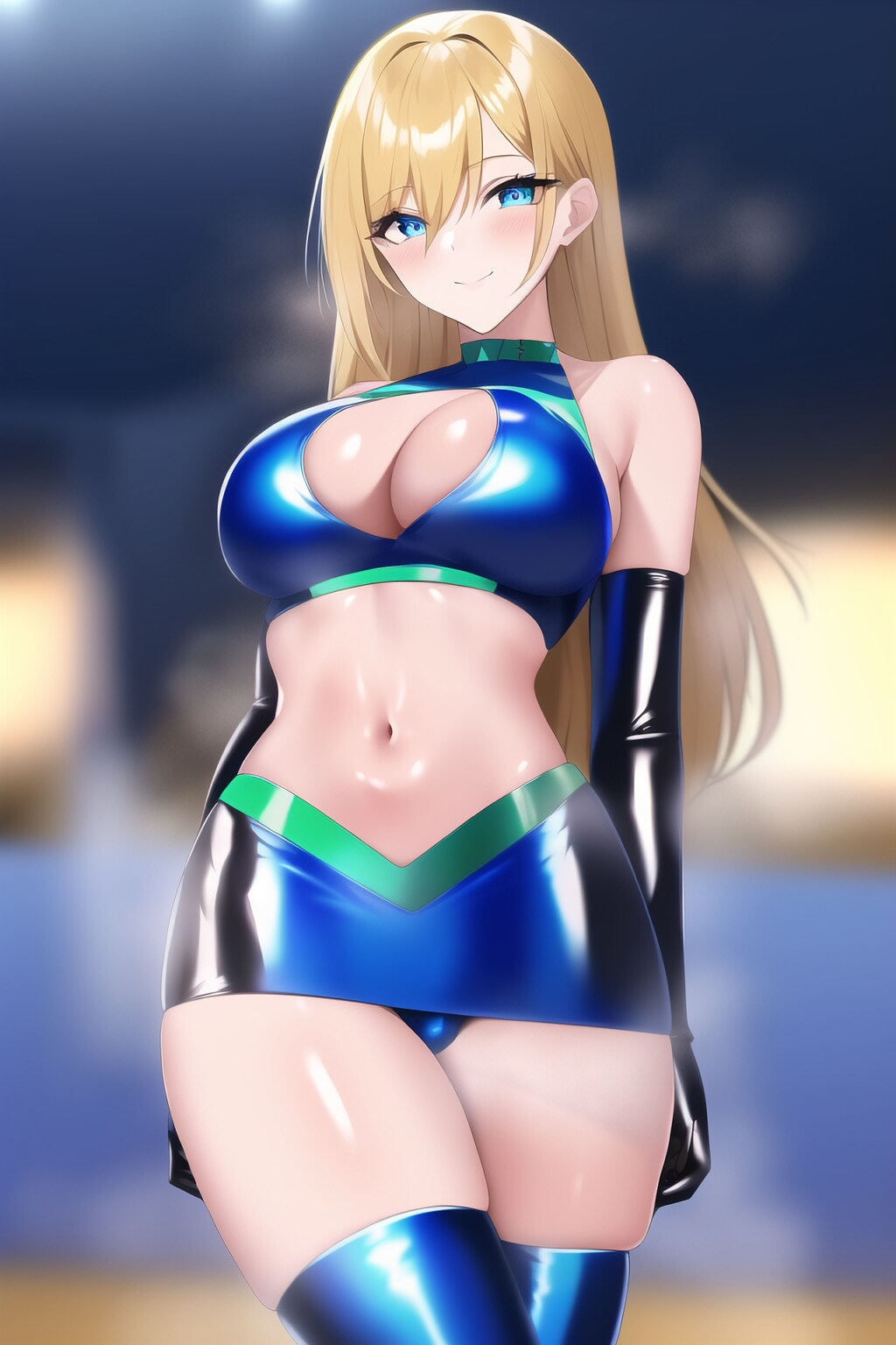 金髪ロング青エナメルレースクイーンちゃん NovelAI試作