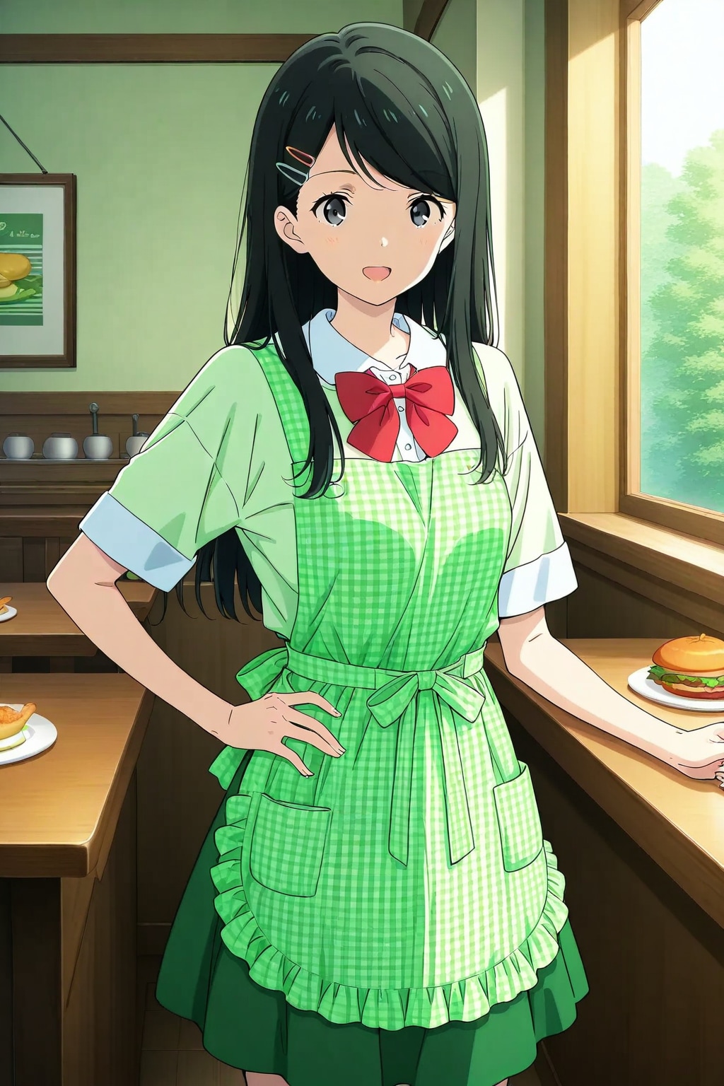 ファミレスでバイトする三女ちゃん☃️✨