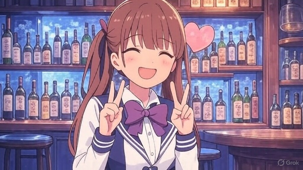 飲酒した夏色花梨