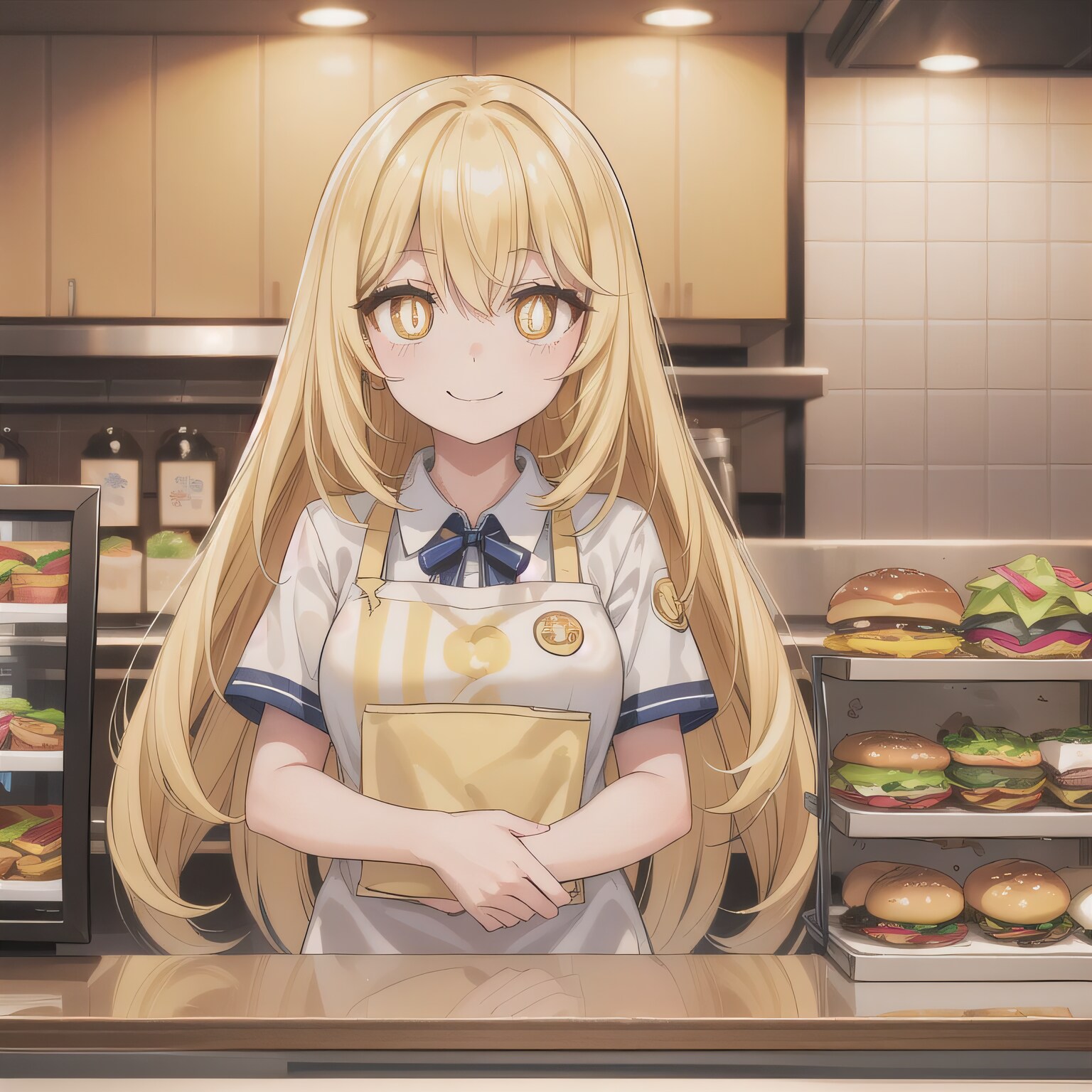 金髪ロングでクルーの少女３ | の人気AIイラスト・グラビア