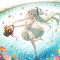 花摘みしながらアン・ドゥ・トロワ♪（蝶々を添えて） 6枚目