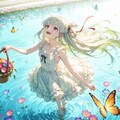 花摘みしながらアン・ドゥ・トロワ♪（蝶々を添えて） 4枚目