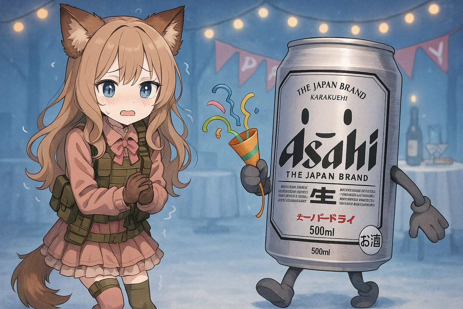 痩せてて手先かじかむ兵士なパーティーのヘッドライナーの小さな女の子 | の人気AIイラスト・グラビア