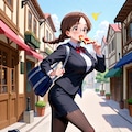 社会人しおりさんはポニテ遅刻魔？ 2枚目