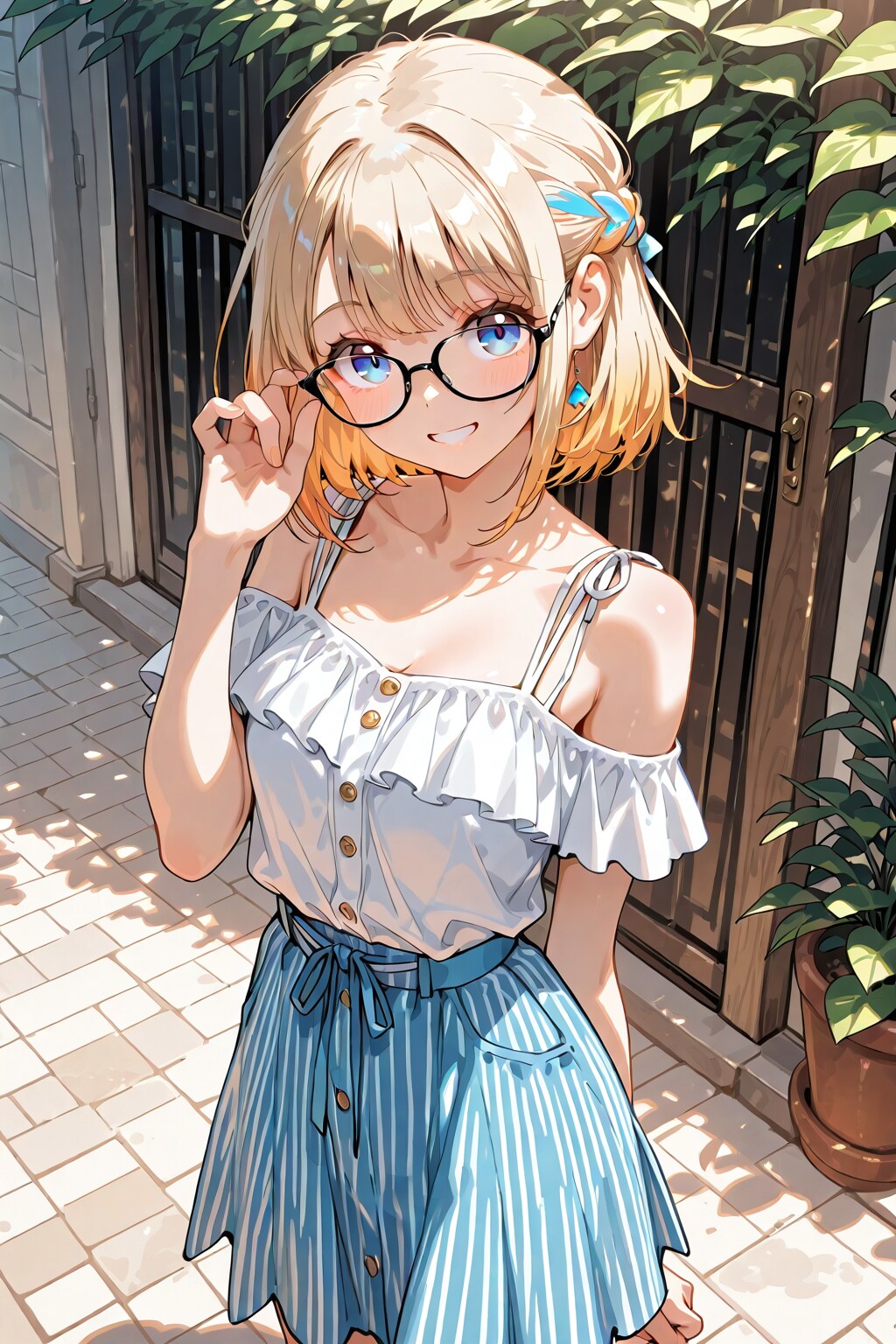 メガネ美少女