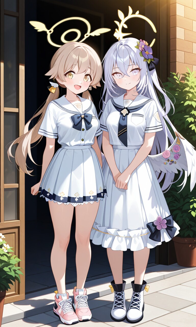 ヒフミとアズサ　夏私服1