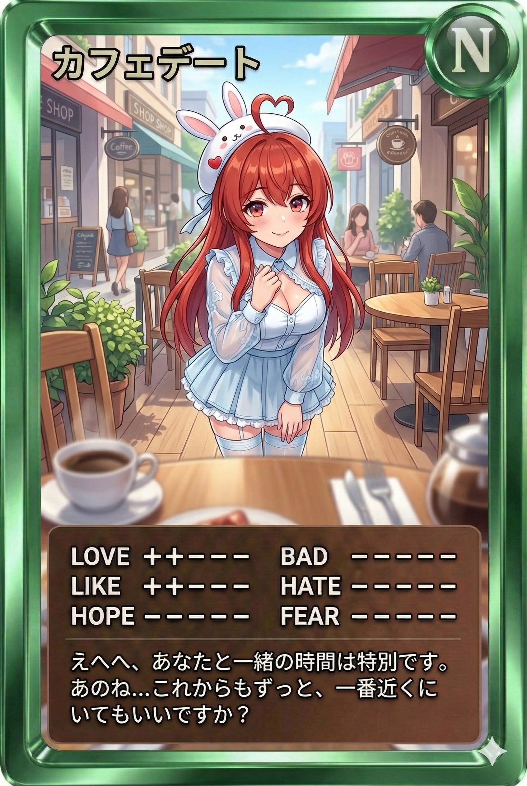 昼カード「カフェデート」 | の人気AIイラスト・グラビア