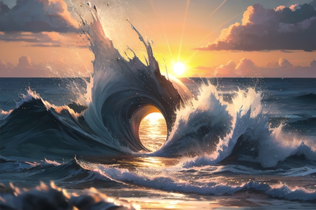 海と波と太陽と