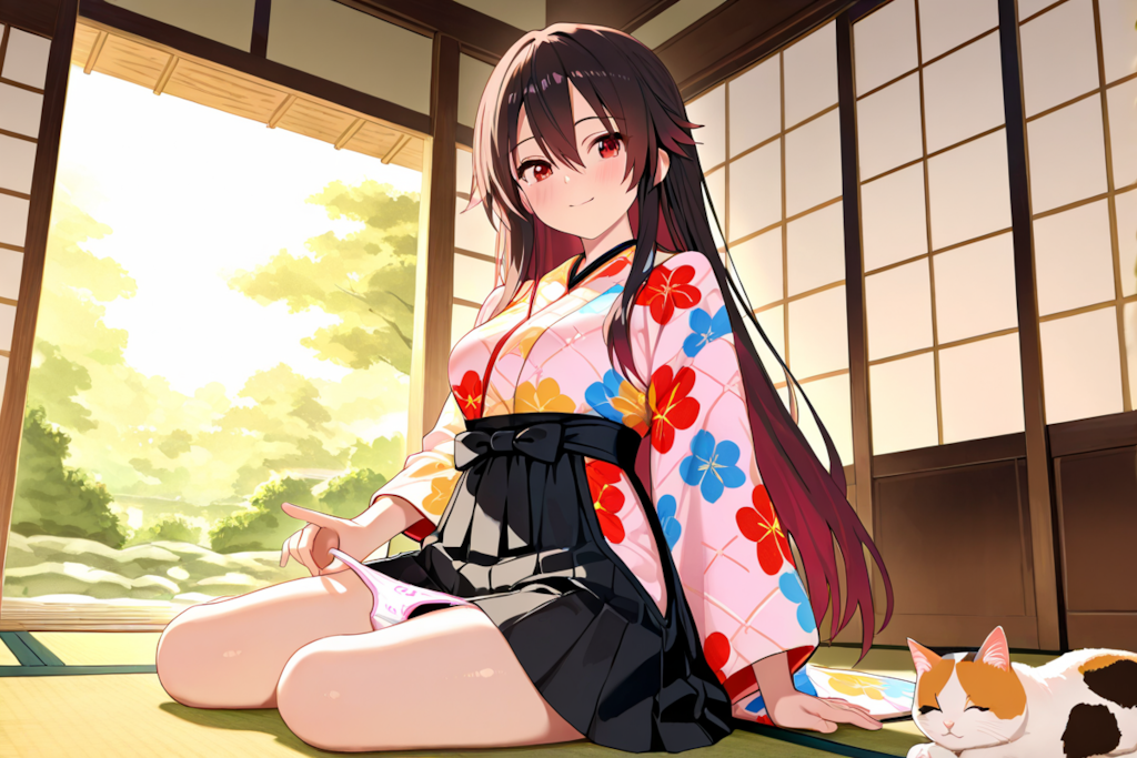 猫の相手してるとパンツ脱げてることってありますよね