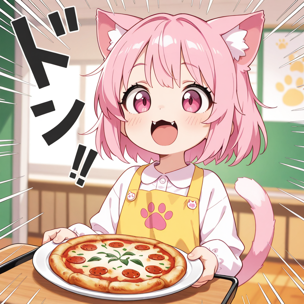 ［がぞうどうぞ］さぁみんにゃ～！！おピッツアだにゃん！！