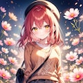 淡い秋、朝露の秋桜[days AI] 2枚目
