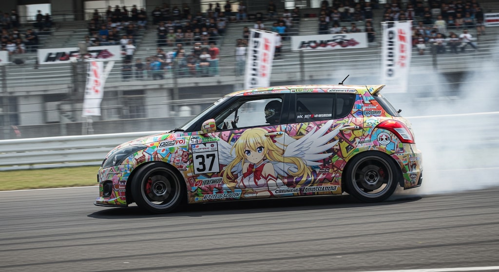 アニメキャラ痛車スイフトスポーツのドリ車