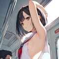 猛暑対応型セーラー服での通学風景（過度の露出による補導例） 4枚目