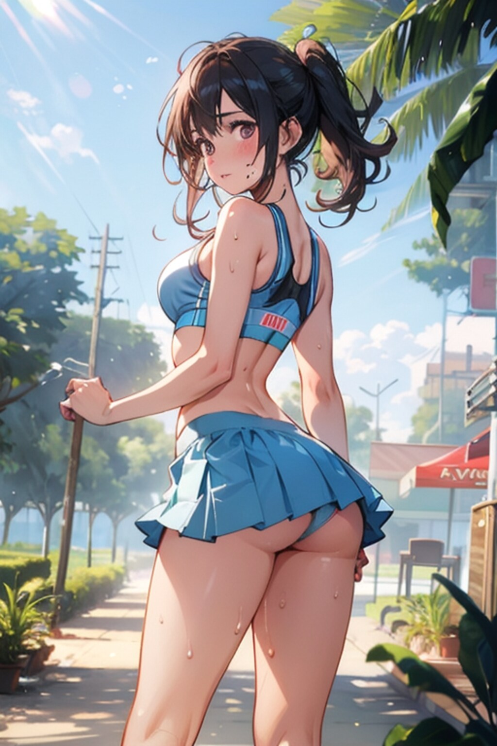 水着バックショット