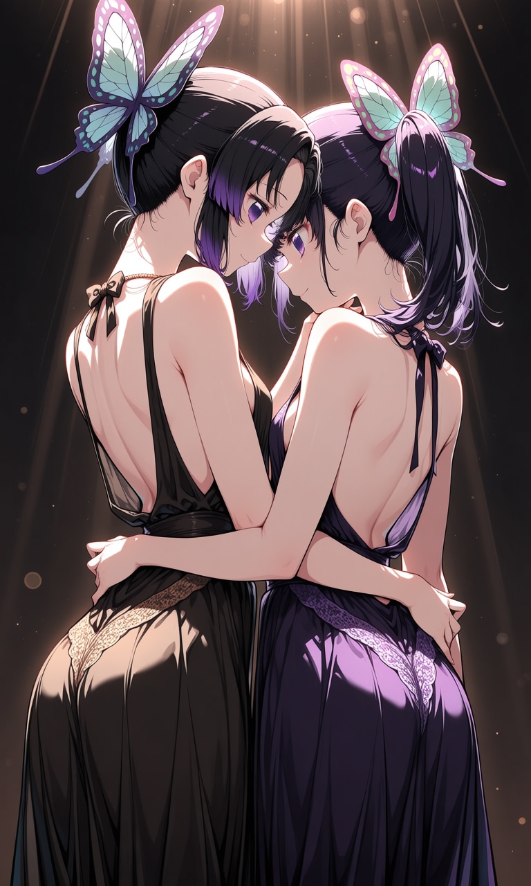 胡蝶しのぶと栗花落カナヲ