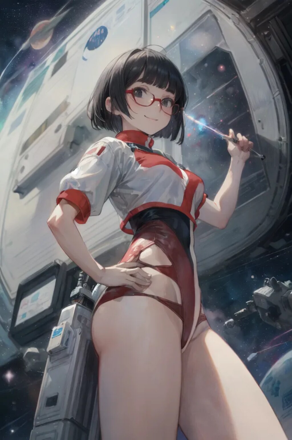 すいっとトップなコスをしているメガネさん