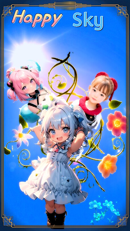 仲良し3人組（加工の自習研） | の人気AIイラスト・グラビア