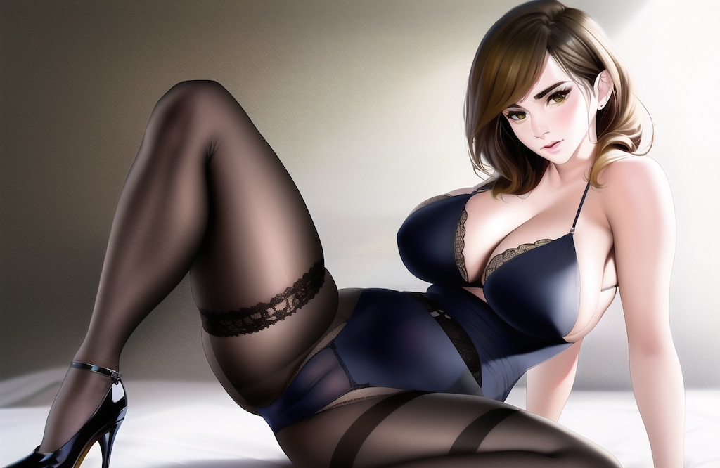 西洋の黒髪美女