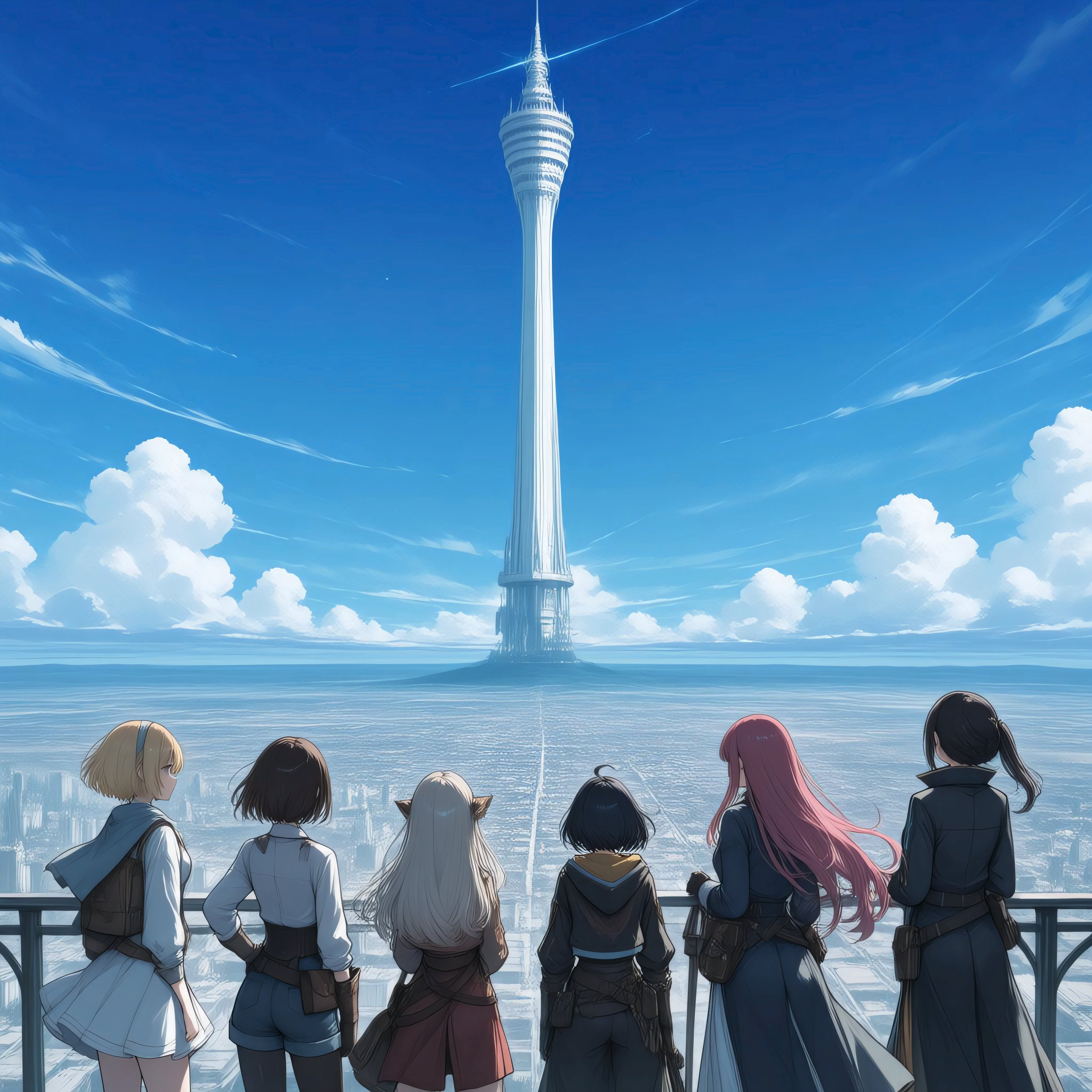 空高く聳え立つ塔 | の人気AIイラスト・グラビア