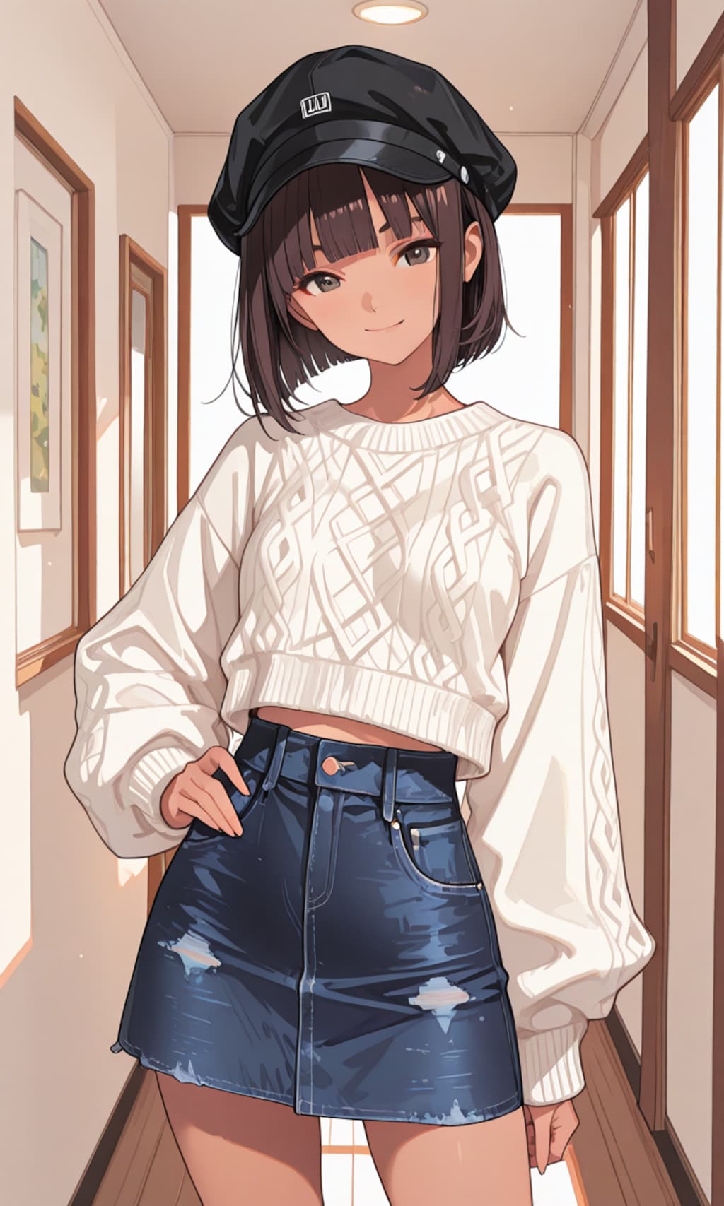 廊下で出くわした子