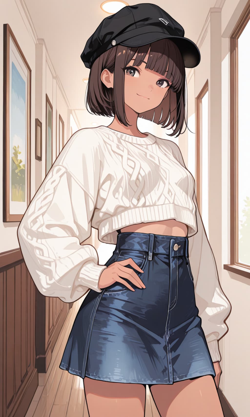 廊下で出くわした子