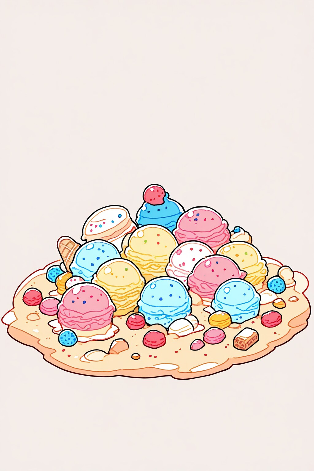 アイスクリームクレープ(シンプル)