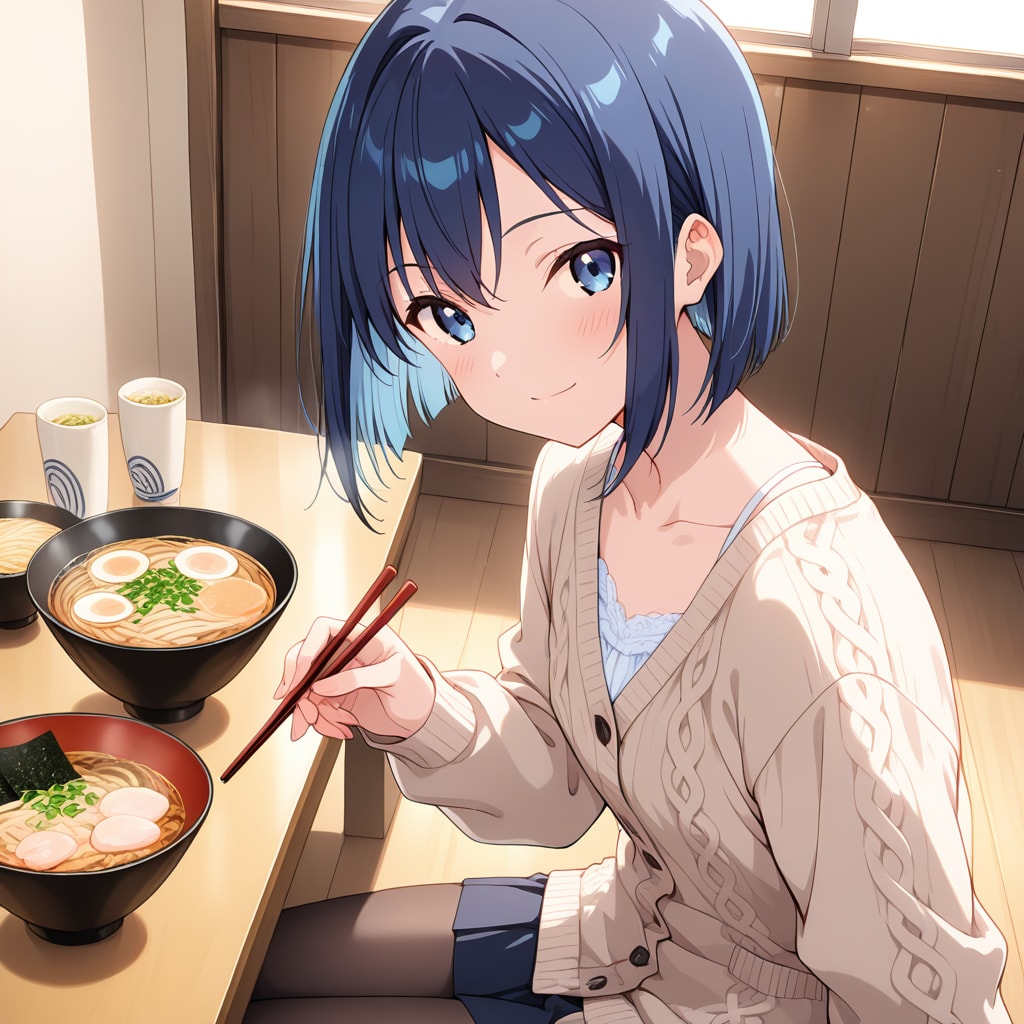 部屋撮り・うどんと素顔