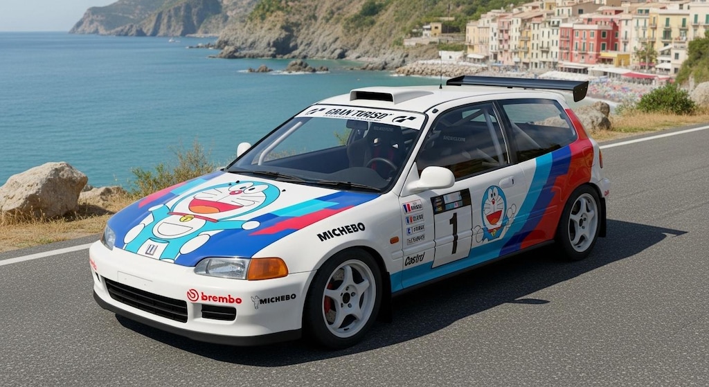 EG6ドラえもん痛車ラリーカー