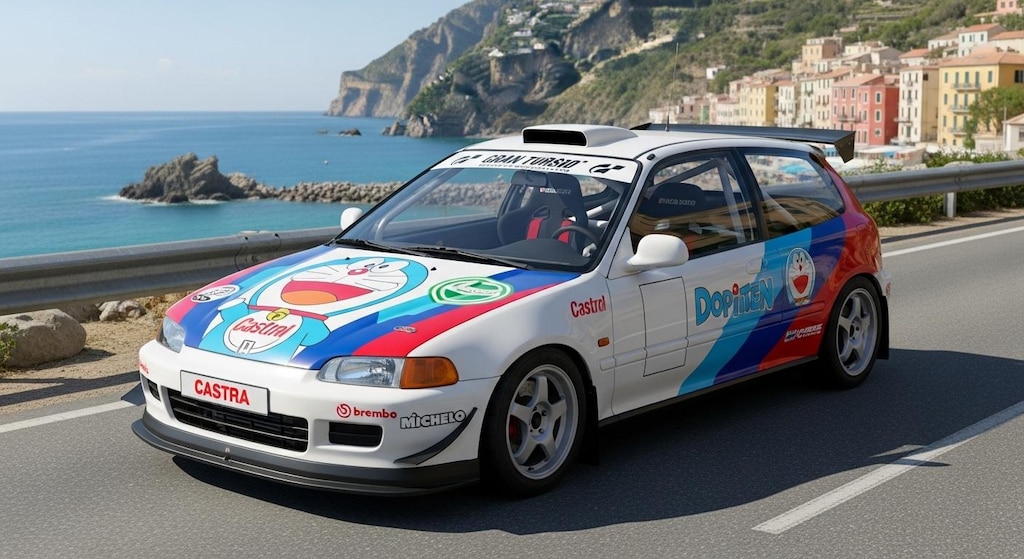 EG6ドラえもん痛車ラリーカー