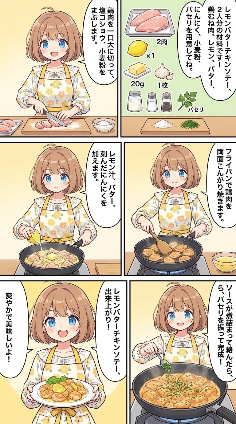レモンバターチキンソテー | の人気AIイラスト・グラビア