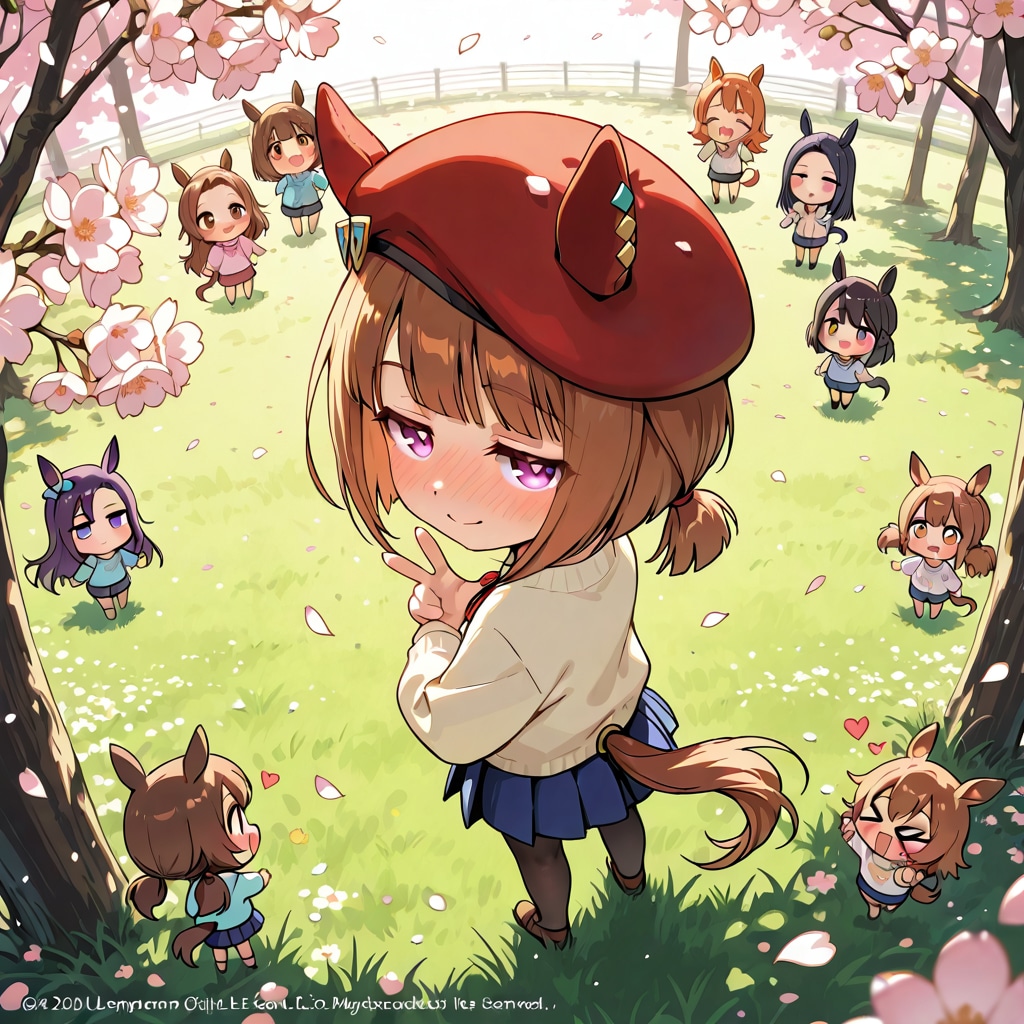 桜と、ちびちゃん。 | の人気AIイラスト・グラビア