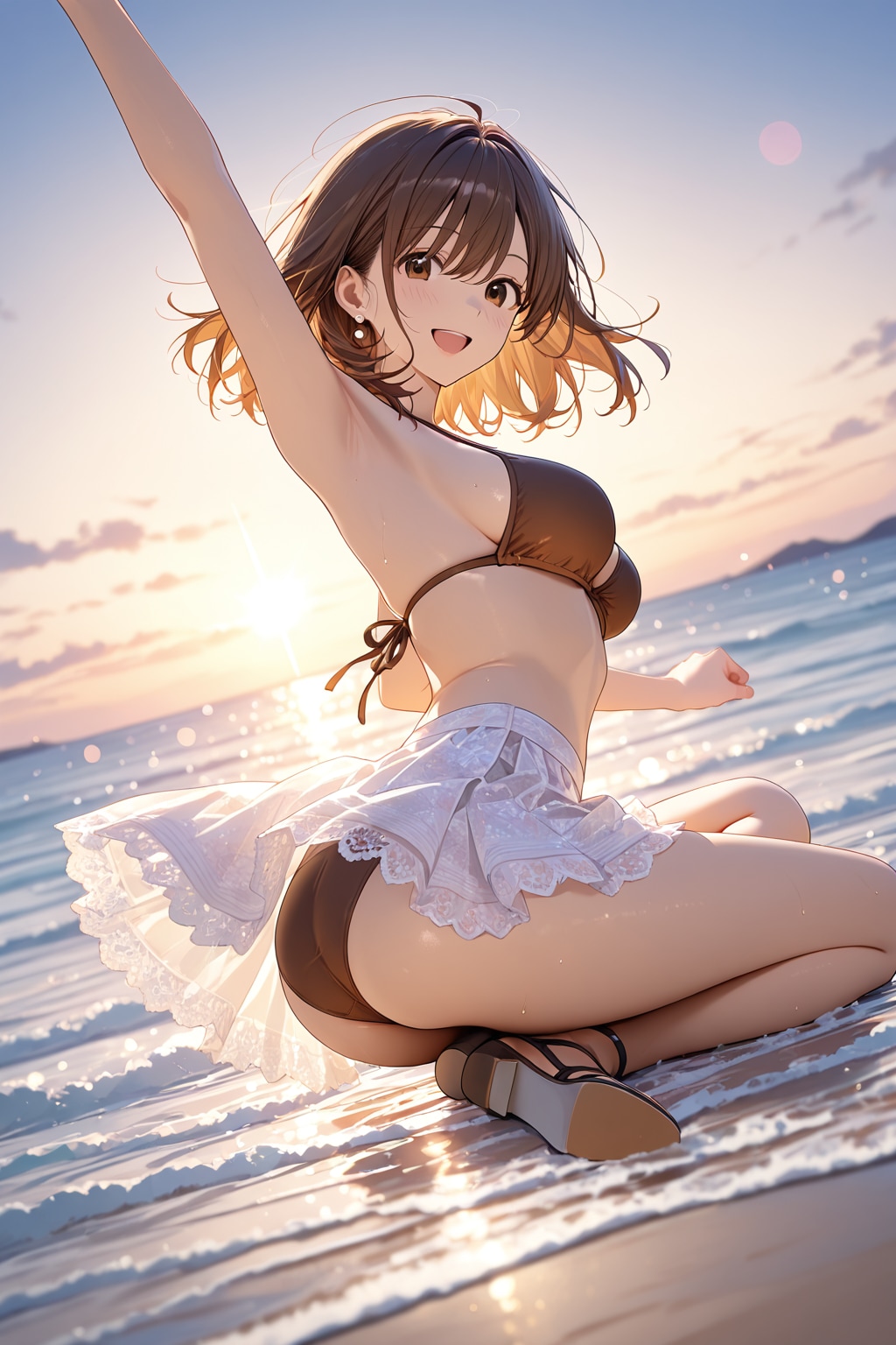 夕暮れ海岸デート♡