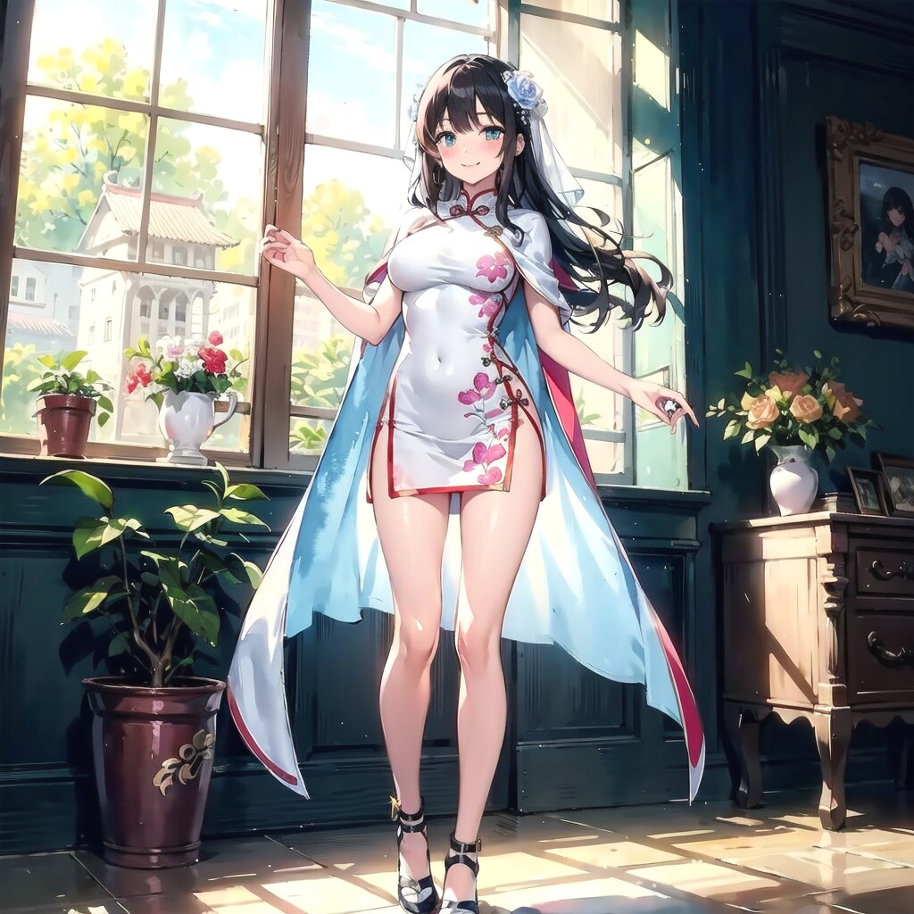 チャイナドレスで