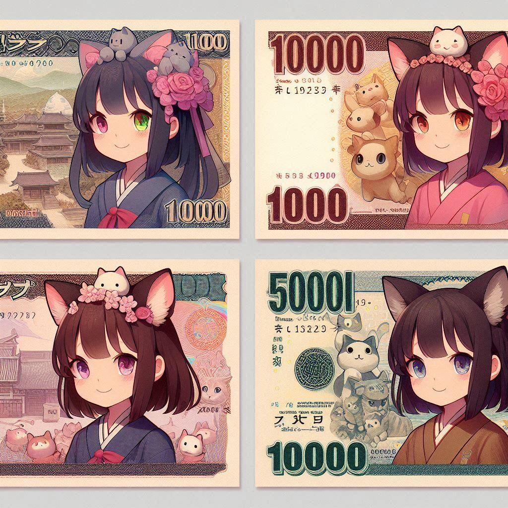 ニャンコ王国の新紙幣案