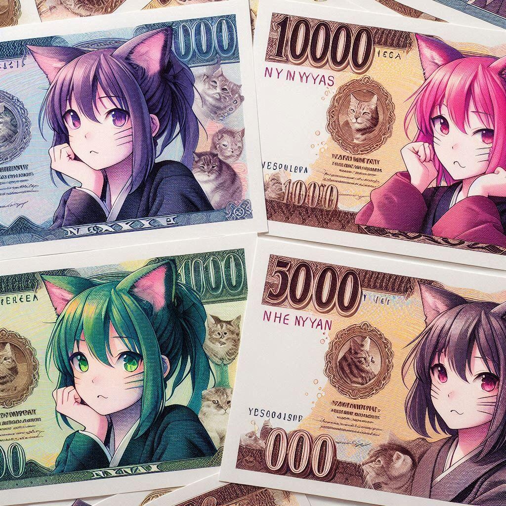 ニャンコ王国の新紙幣案