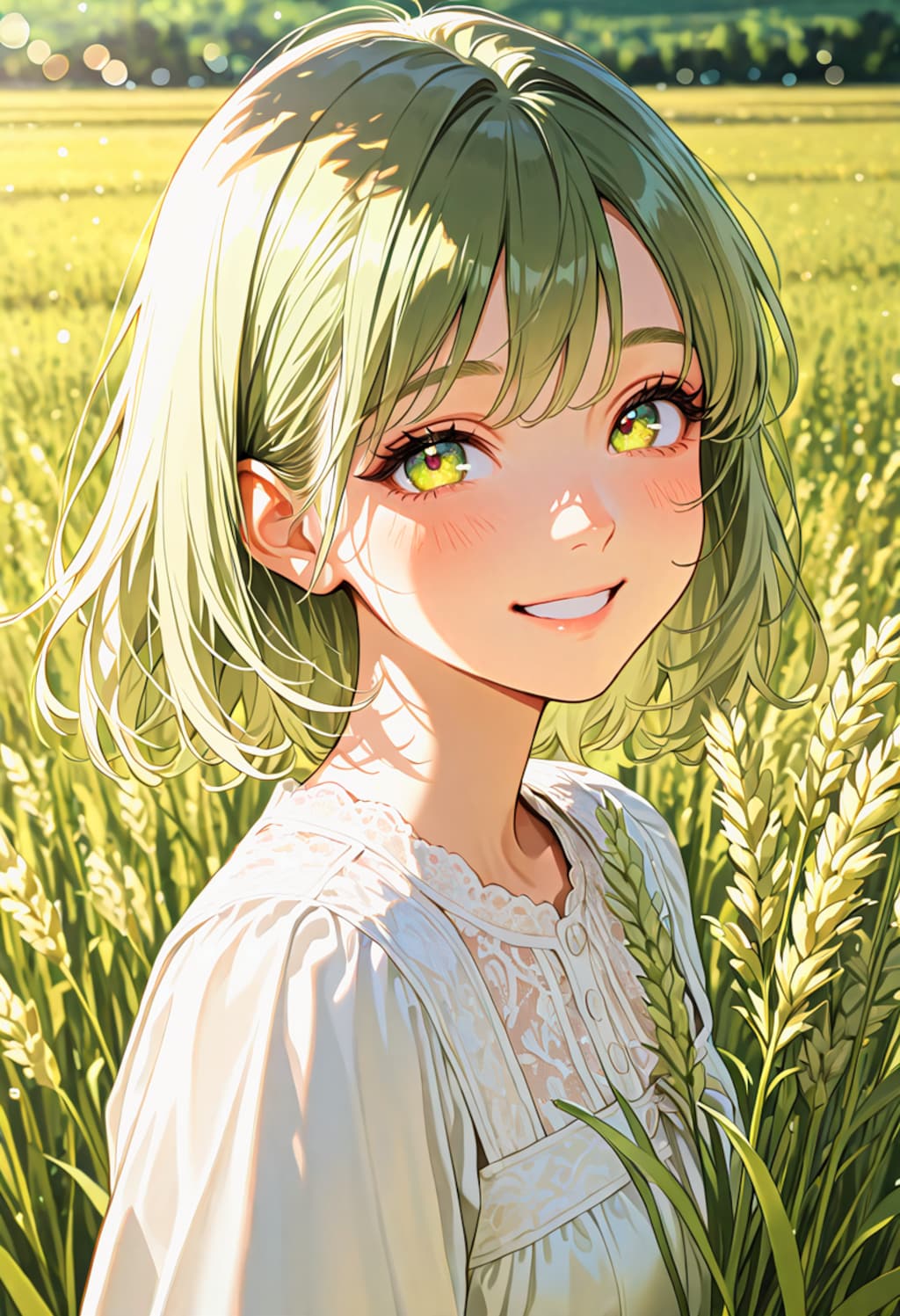まだ青い麦