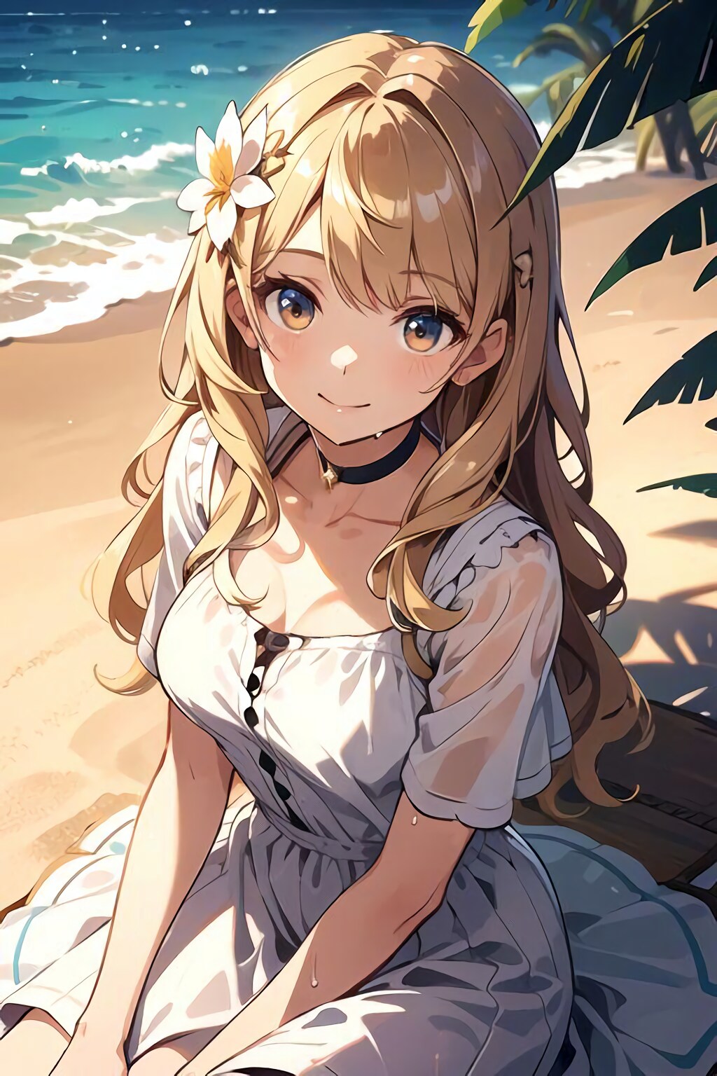 girl on the beach 02 | の人気AIイラスト・グラビア
