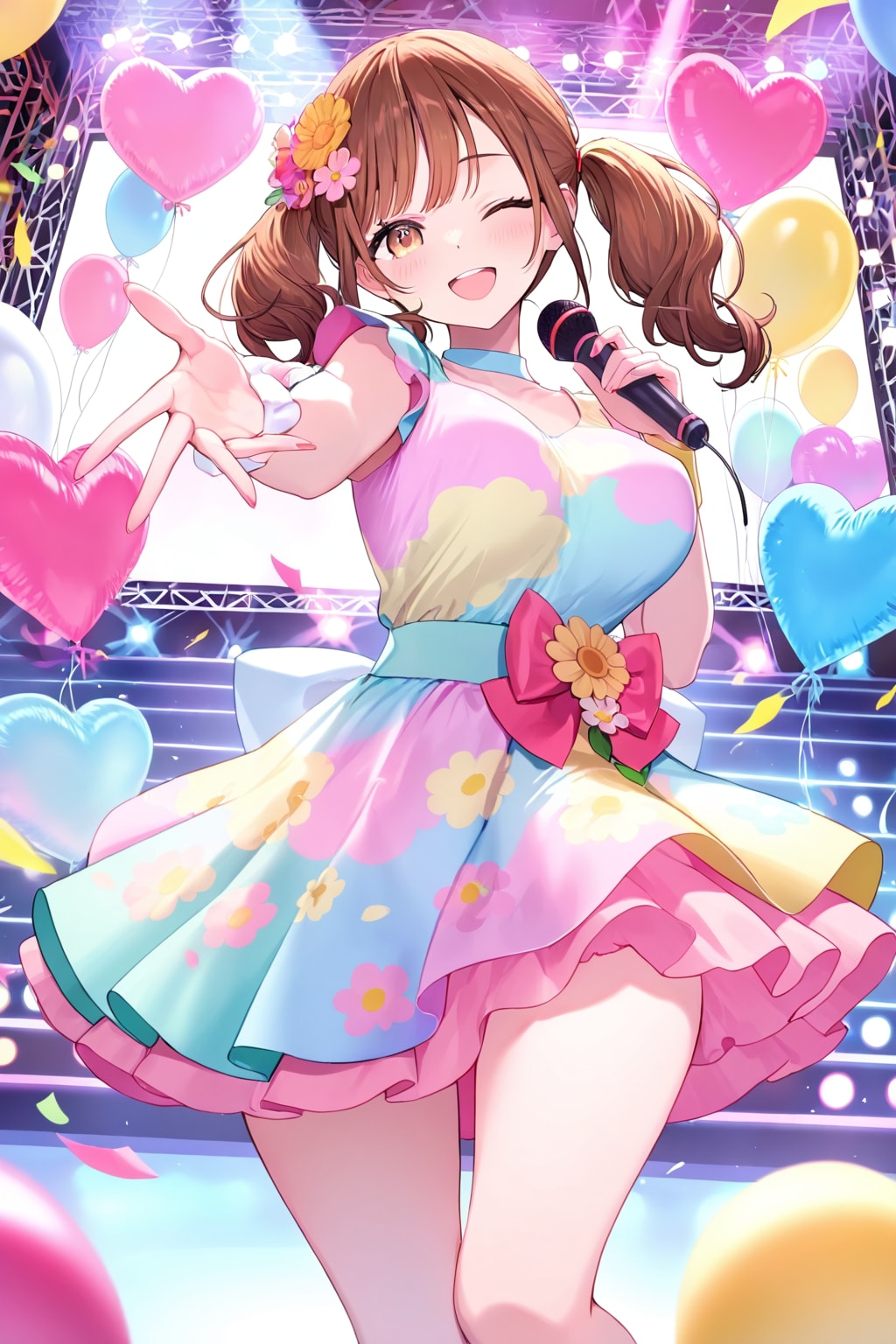 カラフルアイドル | の人気AIイラスト・グラビア