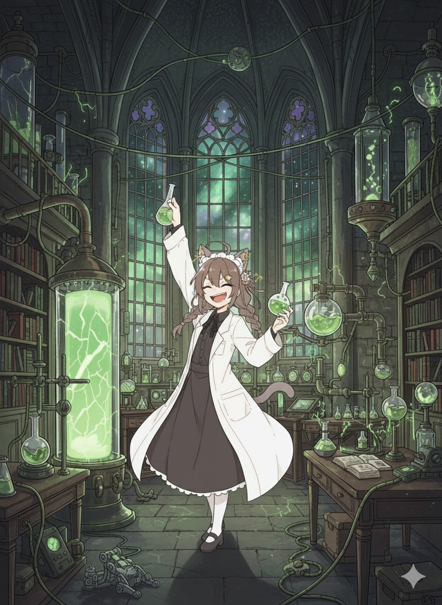 誰でもマッドサイエンティスト。そうGeminiならね。 | の人気AIイラスト・グラビア