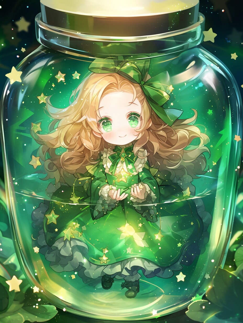 「瓶詰の少女」碧02 | の人気AIイラスト・グラビア