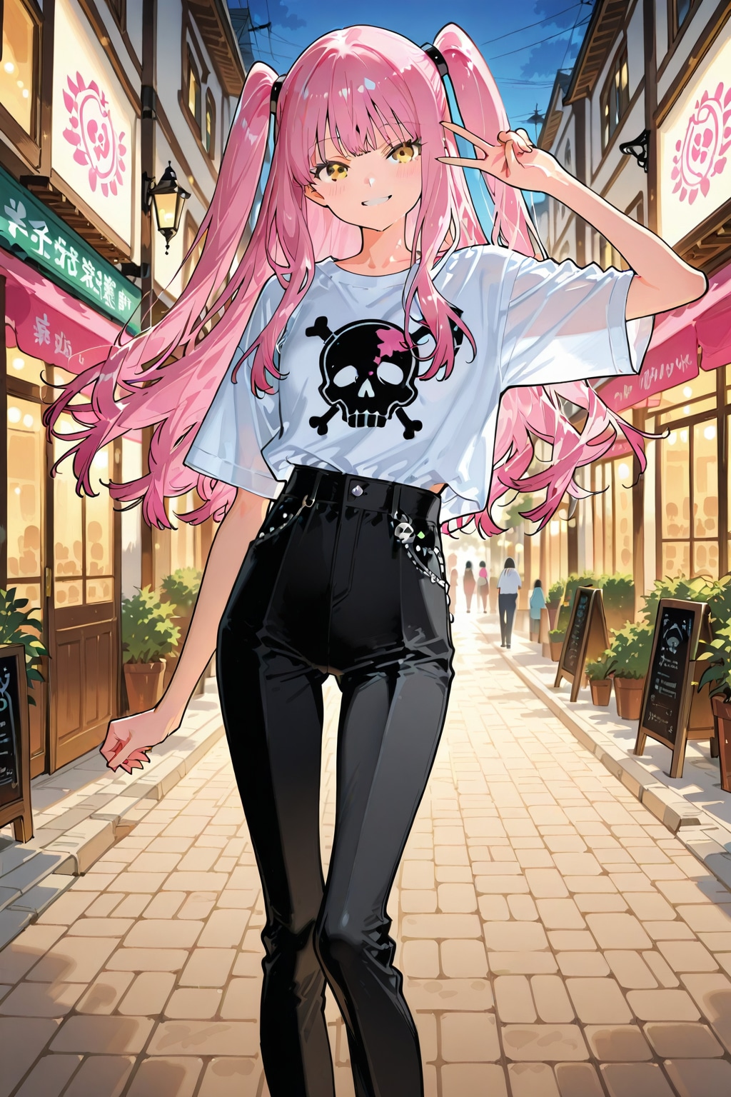 ポイントはドクロのピンク