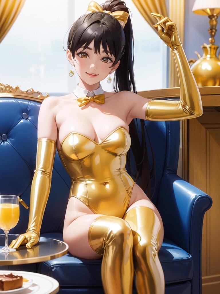 レオタードの葉月恋さん