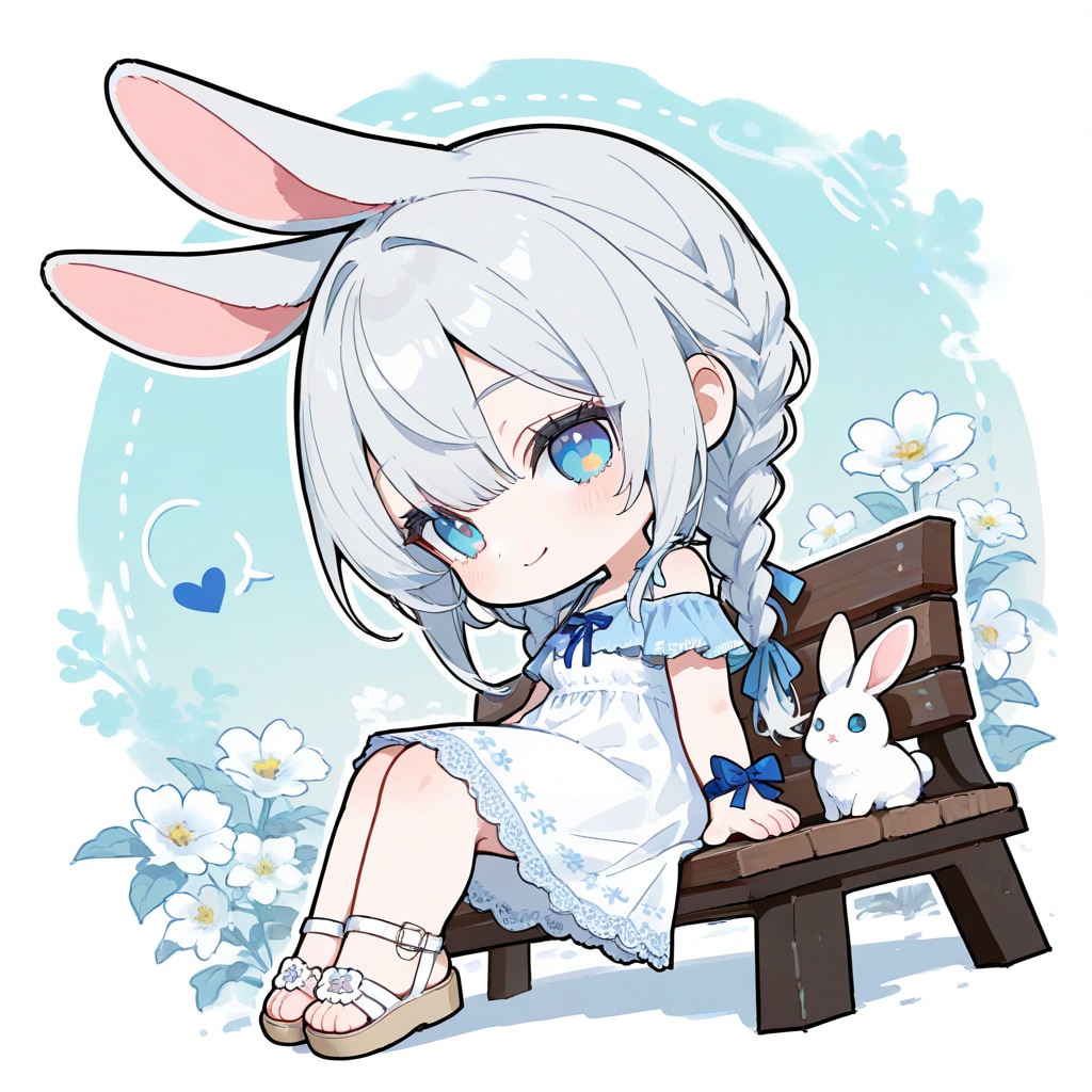 ベンチでお話し中