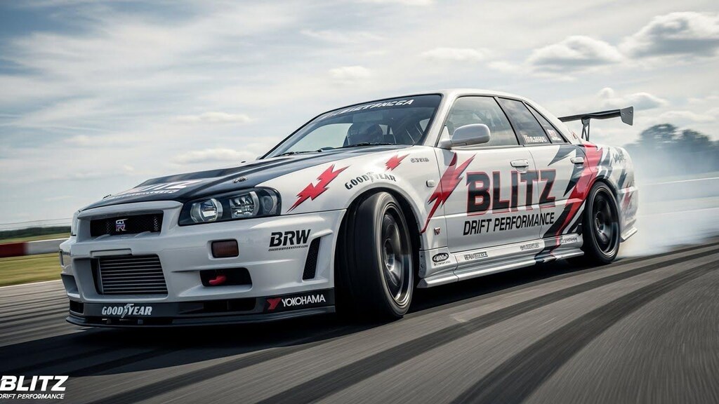 BLITZ R34セダンのドリ車