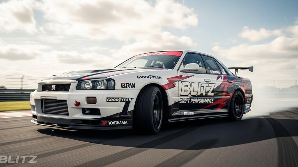 BLITZ R34セダンのドリ車