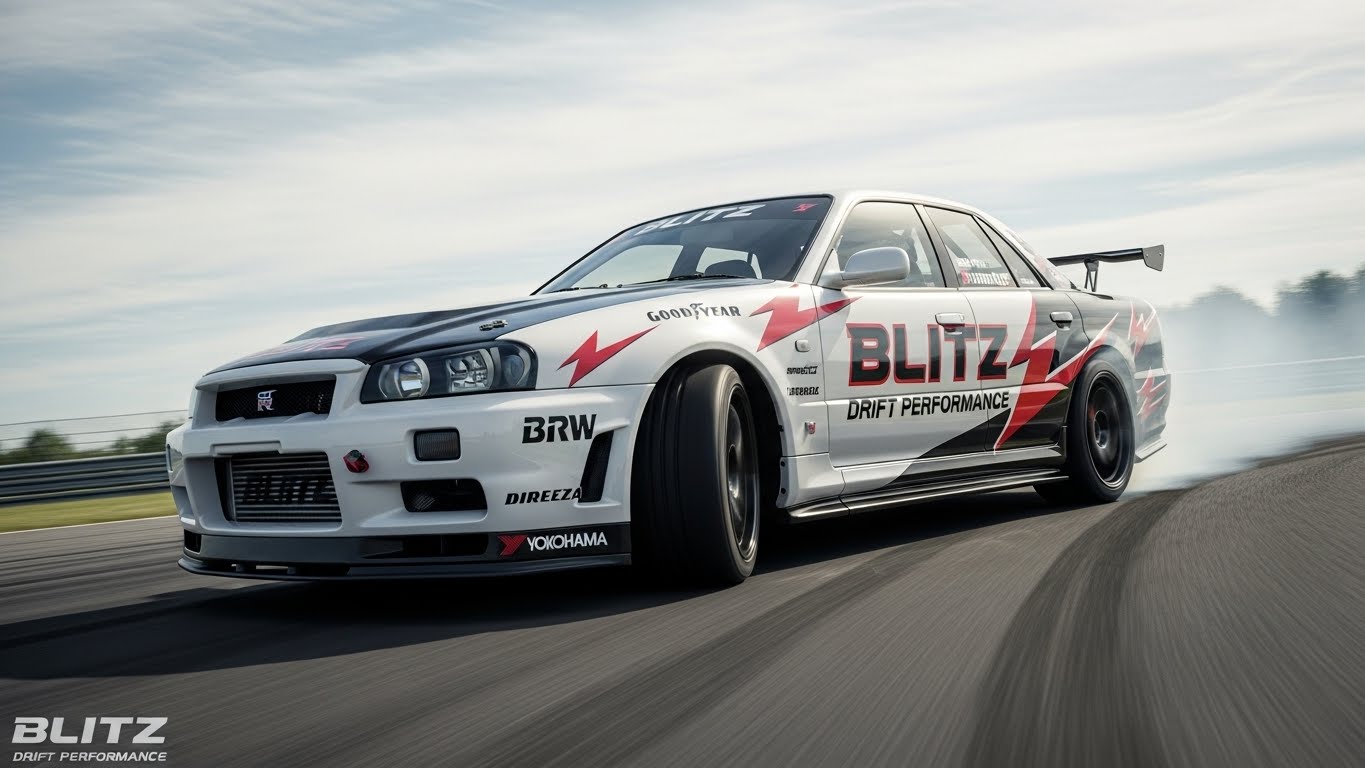 BLITZ R34セダンのドリ車 | の人気AIイラスト・グラビア
